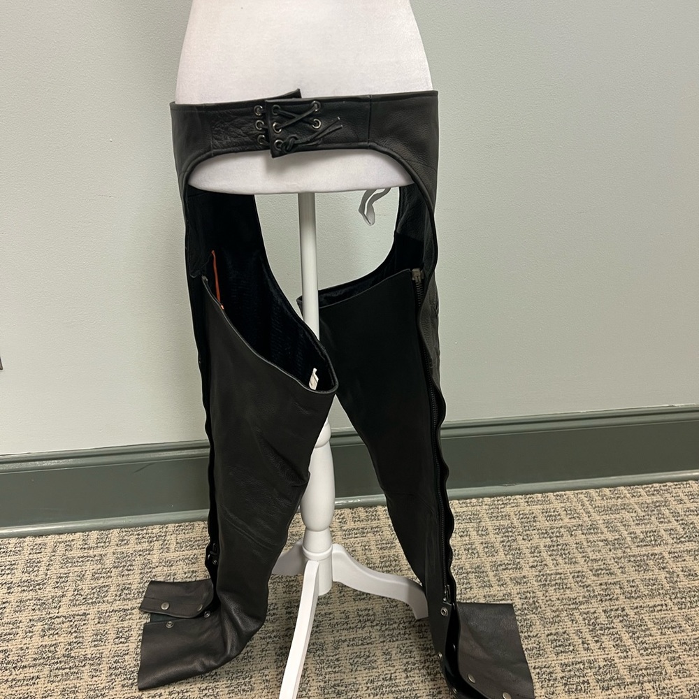 Black Leather Chaps